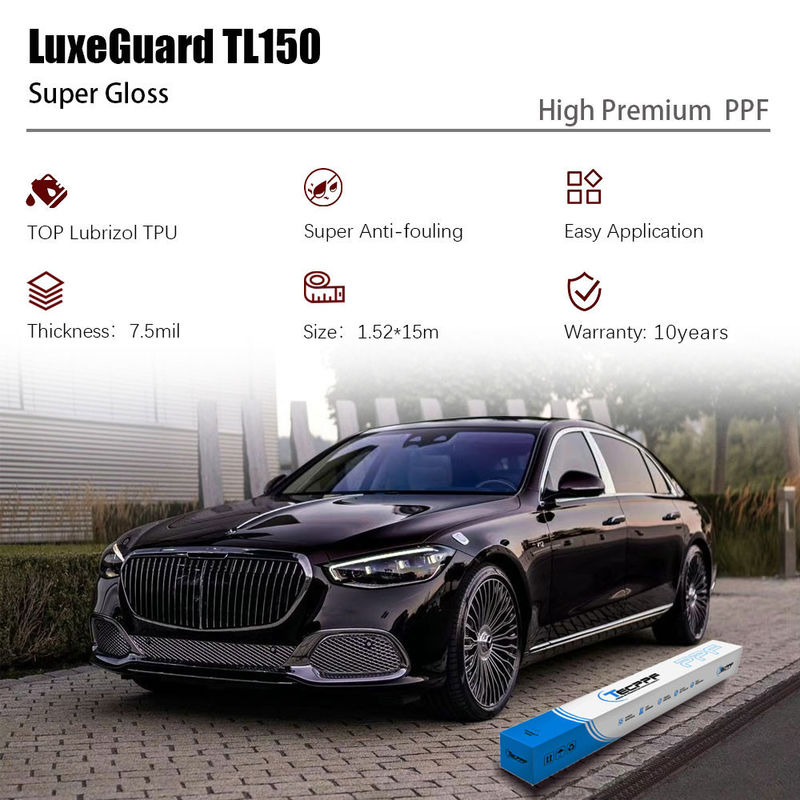 Polymer Hydrophobic Gloss Paint Protection Film 7.5mil PPF Clear Protective Film Untuk Mobil