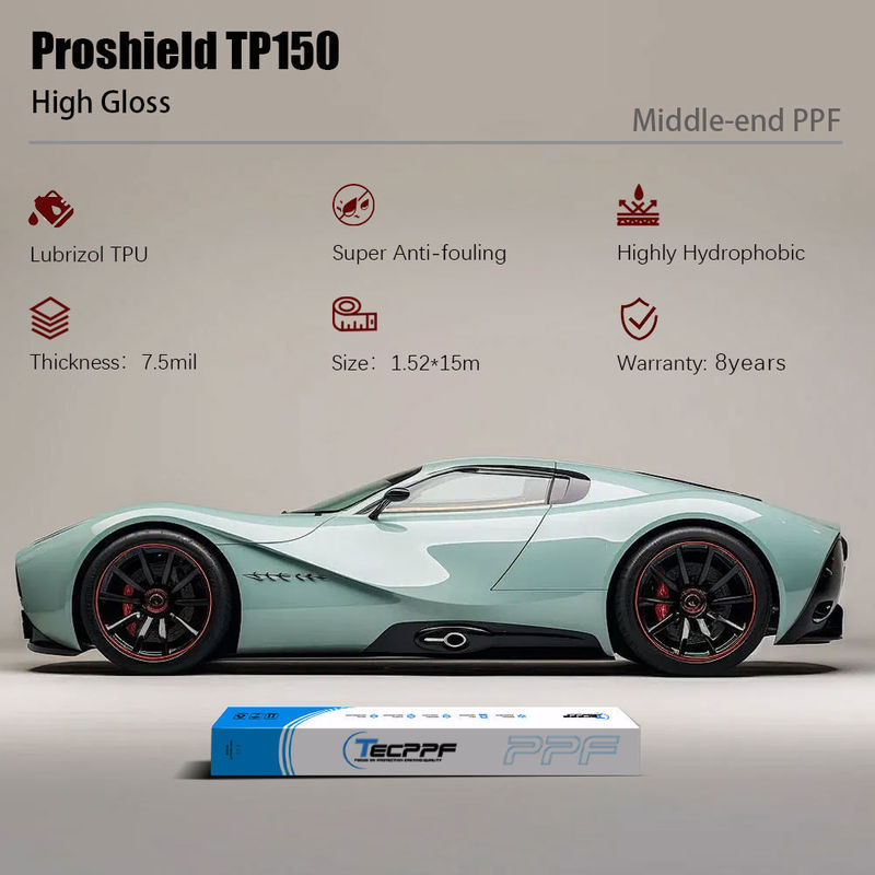 Perlindungan cat mobil baru berkilau tinggi 7.5mil PPF Perlindungan cat mobil Lapisan hidrofobik polimer