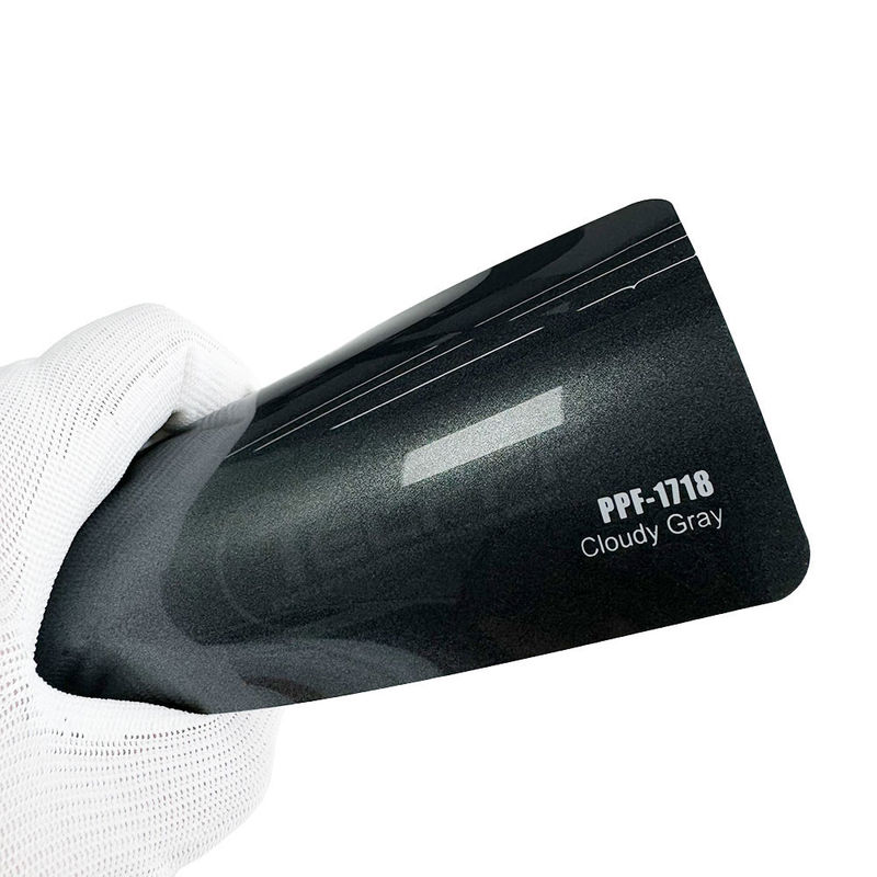 PPF-1718 Warna abu-abu mendung Ppf Pelindung Mobil 8mil Perubahan Warna Cat Pelindung Film