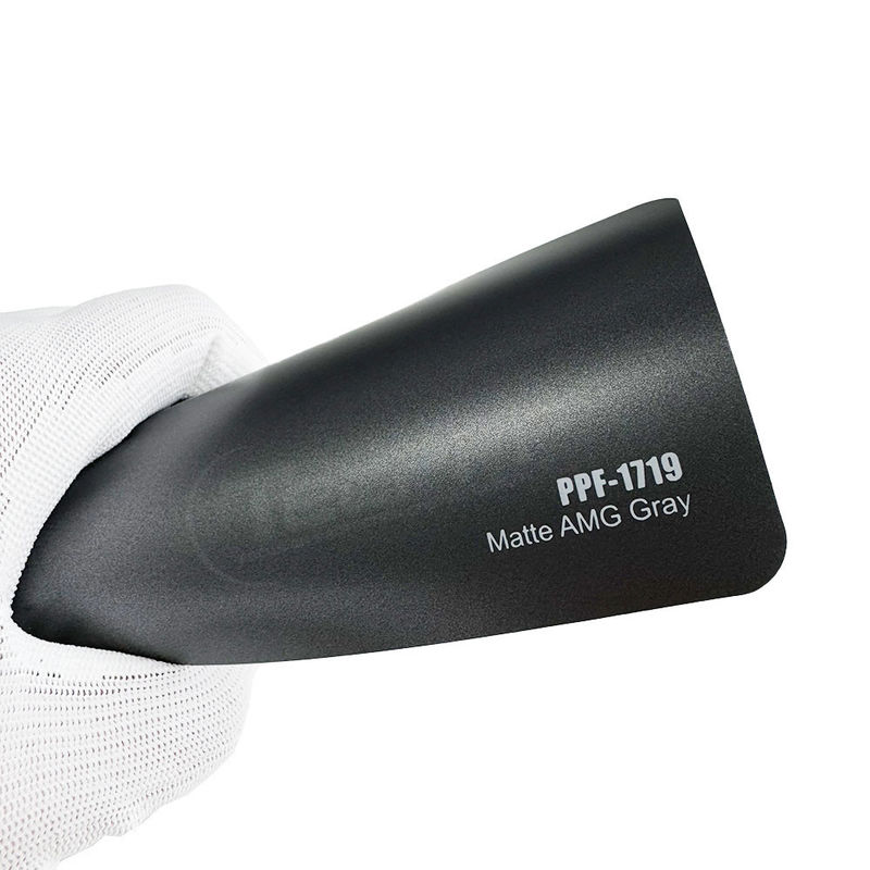 1.52x16m / 60inchx53ft PPF-1719 Mat AMG Gray Perubahan Warna Cat Pelindung Film Ketebalan 8mil Warna