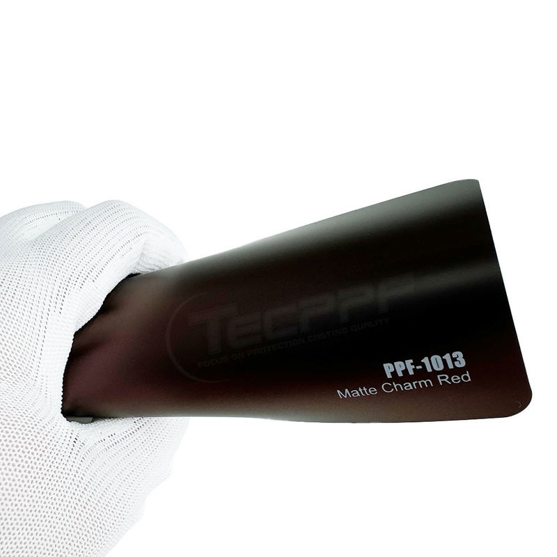 Matte Charm Merah Warna Ppf Wrap 8mil Perubahan Warna Cat Pelindung Film