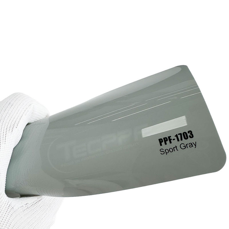8mil Perubahan Warna Cat Pelindung Film Olahraga Gray 1.52x16m / 60inchx53ft Heat Healing Type