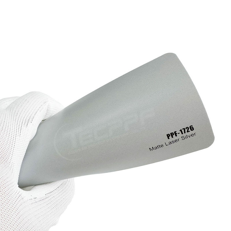 Polymer Hydrophobic Matte Laser Silver Color 8mil Perubahan warna Cat Pelindung Film Heat Healing