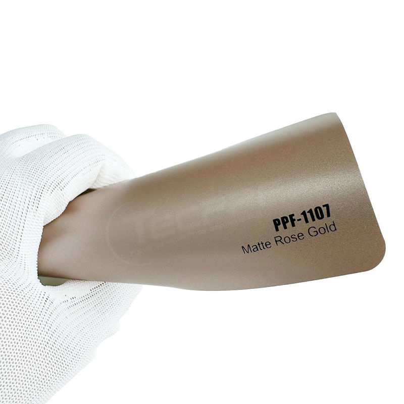 Matte Rose Gold Warna 8mil Ketebalan Perubahan Warna Cat Pelindung Film 1.52x16m / 60inchx53ft