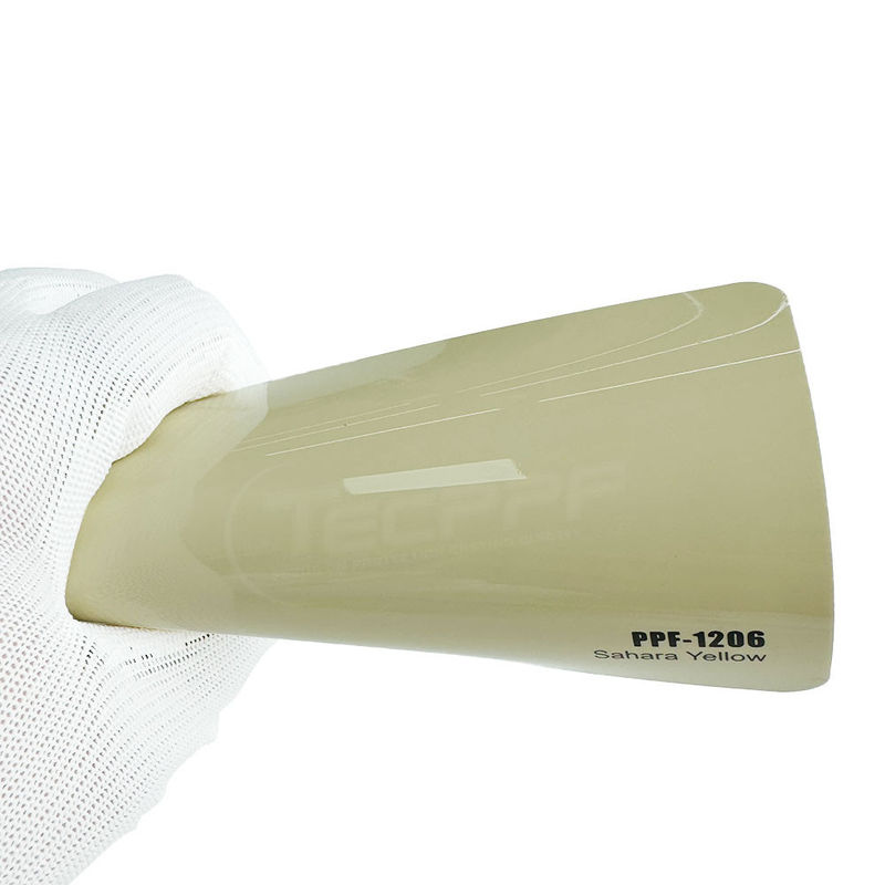 Sahara Yellow Tpu Car Paint Protection Film 8 Mil 60 Inch X 53 Ft Untuk Perlindungan yang Lama