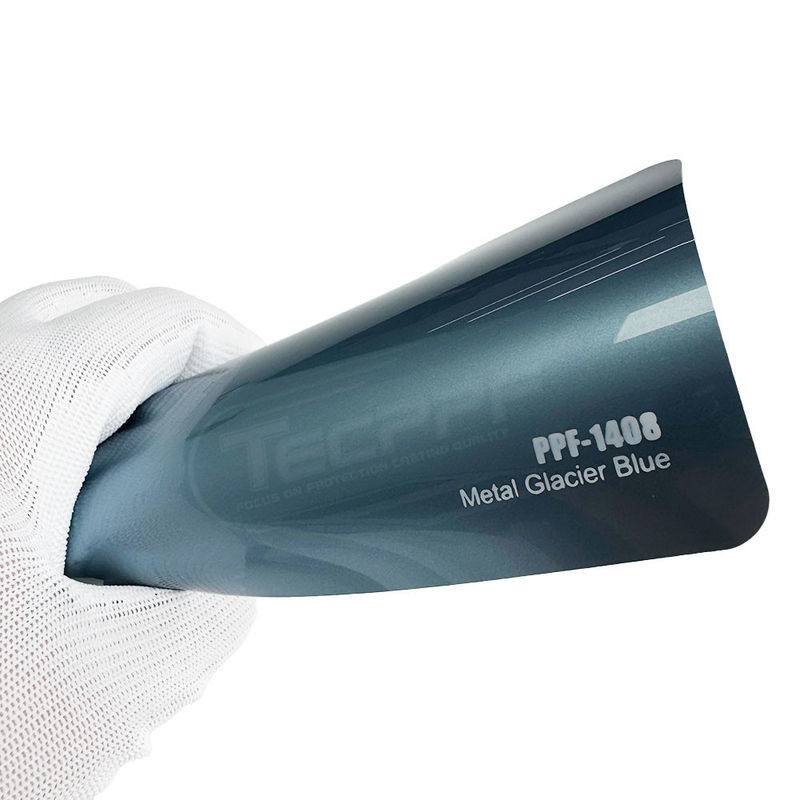 PPF-1408 Metal Glacier Blue Color Paint Protection Film Proof Stain