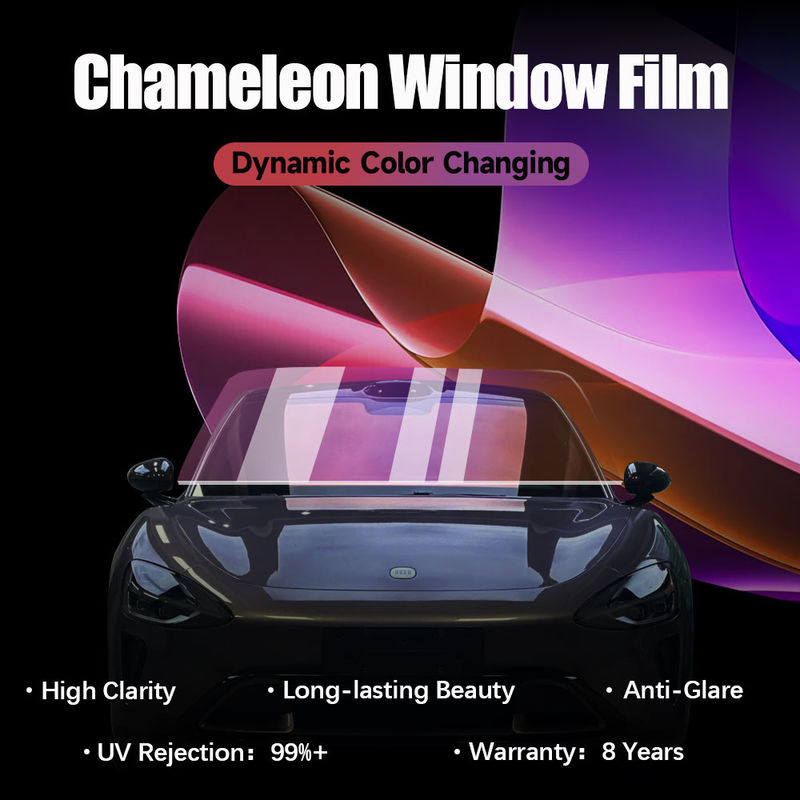 2mil Chameleon Kaca Cat Pelindung Film Perubahan warna Dinamis