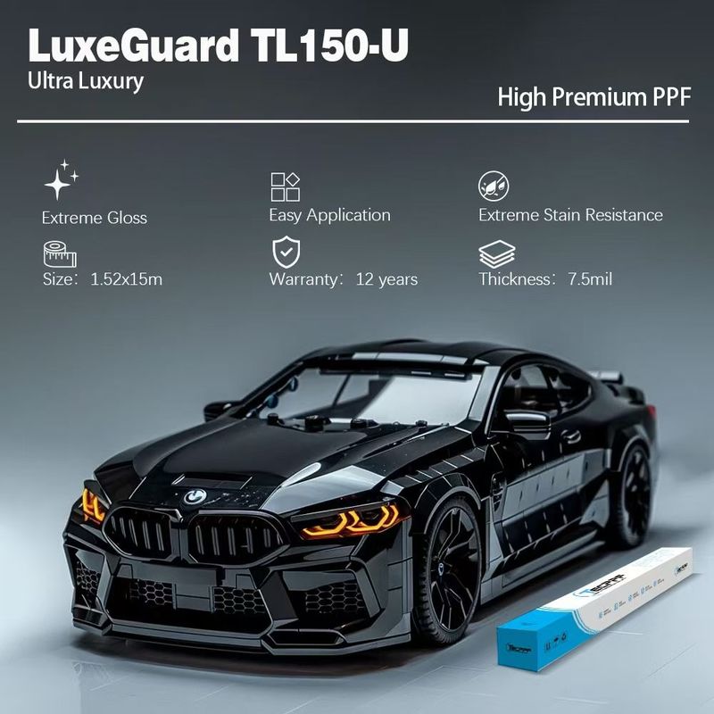 7.5 Mil TL150-U Extreme Glossy Ppf Anti Fouling Paint Protection Film Untuk Mobil