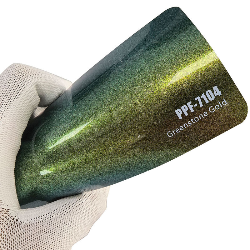 PPF-7104 Greenstone Gold Color Paint Protection Film Untuk Goresan Mobil