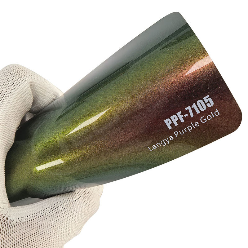 PPF-7105 Langya Ungu Emas Warna Cat Pelindung Film Untuk Goresan Mobil