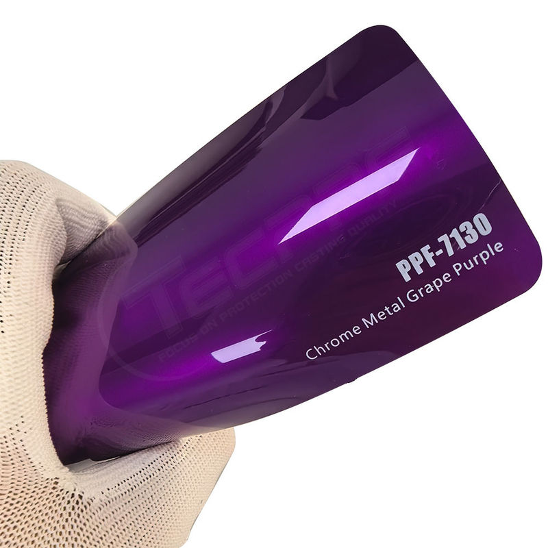 PPF-7130 Chrome Metal Grape Purple Color Paint Protection Film Untuk Goresan Mobil