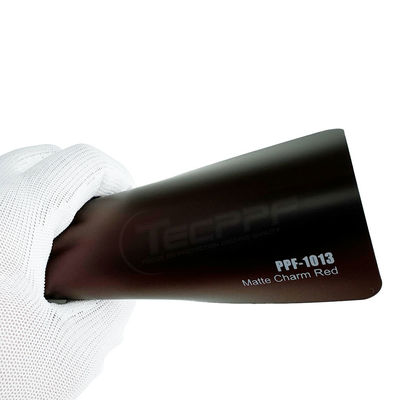 Matte Charm Merah Warna Ppf Wrap 8mil Perubahan Warna Cat Pelindung Film