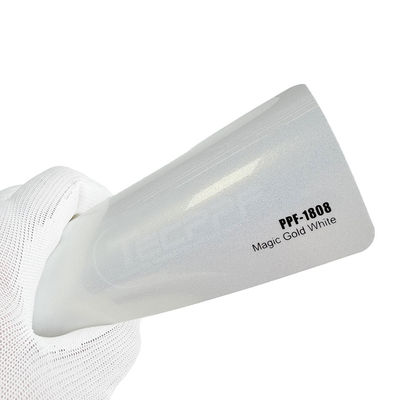 8mil Warna Perubahan Cat Pelindung Film Magic Gold Putih Warna 1.52x16m / 60inchx53ft Panas Penyembuhan 60inchx53ft